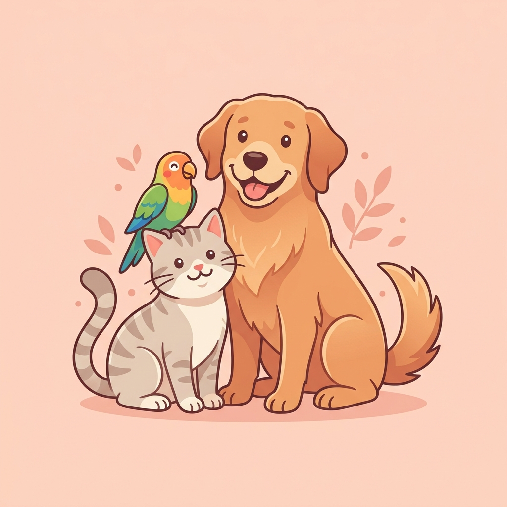 Evcil hayvan (kedi, köpek, kuş) aşı ve sağlık profili mobil ekranı